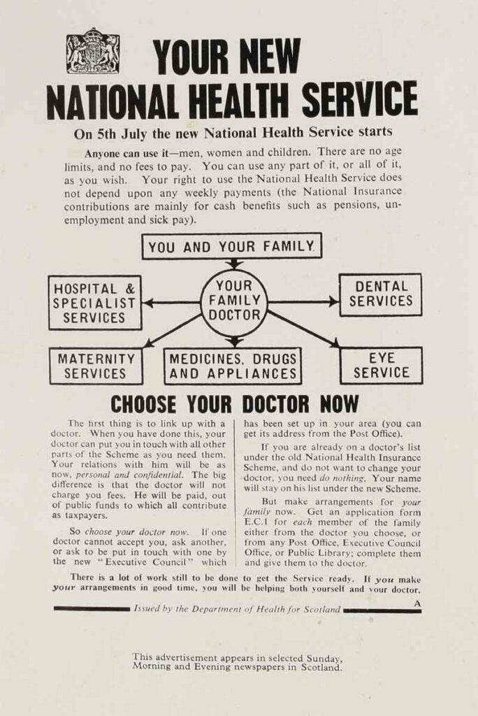 Image of National Health Service leaflet, May 1948
